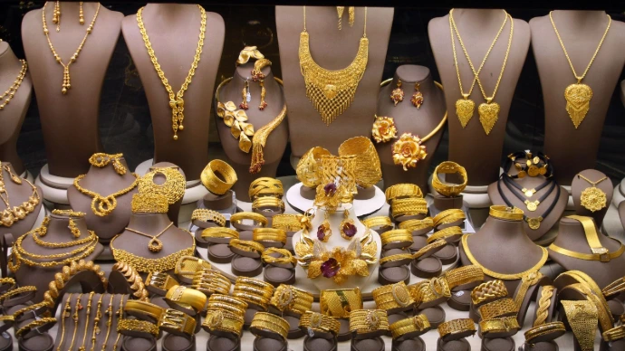 Golden jewellery